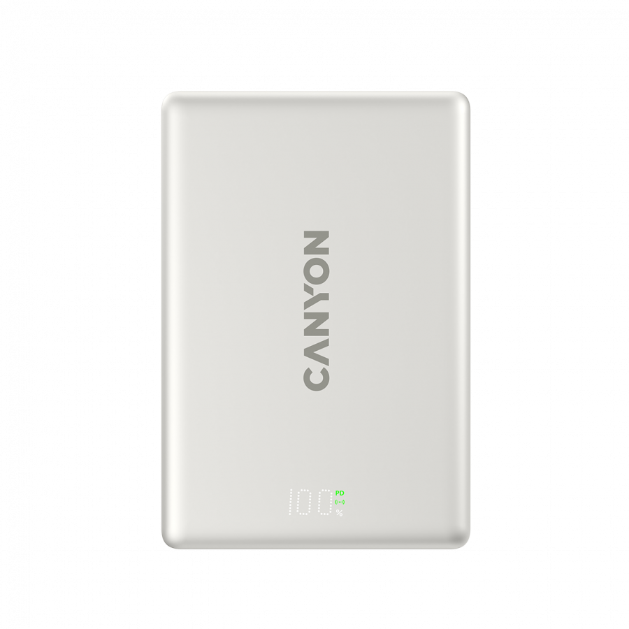 CANYON magnetic power bank OnPower 511 PD20W 10000mAh Aluminium Star Sivi - slika 3