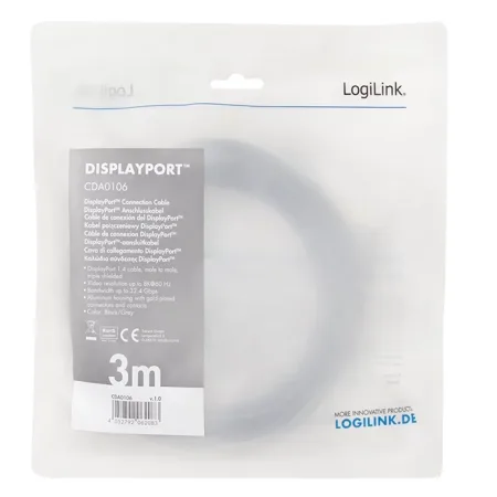 LogiLink DisplayPort 1.4 Cable (8K/60 Hz) M/M 3m CDA0106 - slika 3