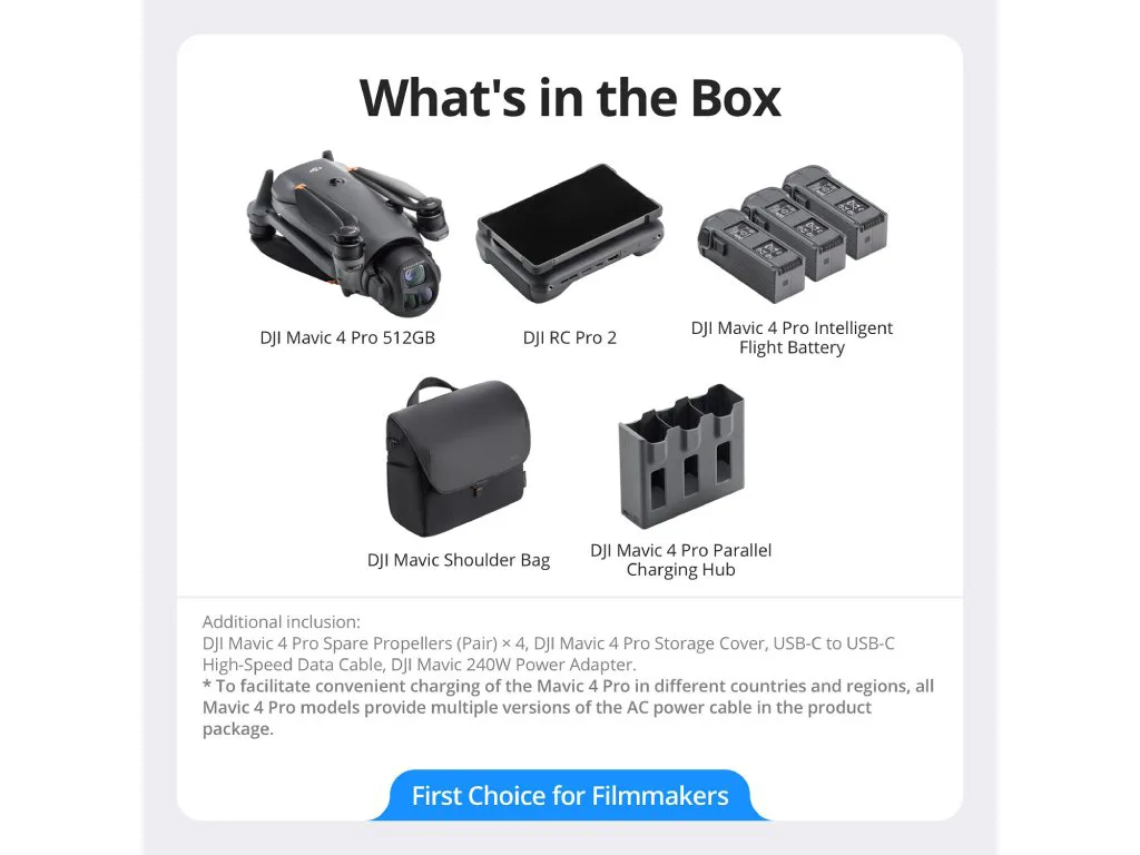 DJI Mavic 4 Pro 512 GB CreatorDron, Combo (DJI RC Pro 2) - slika 3