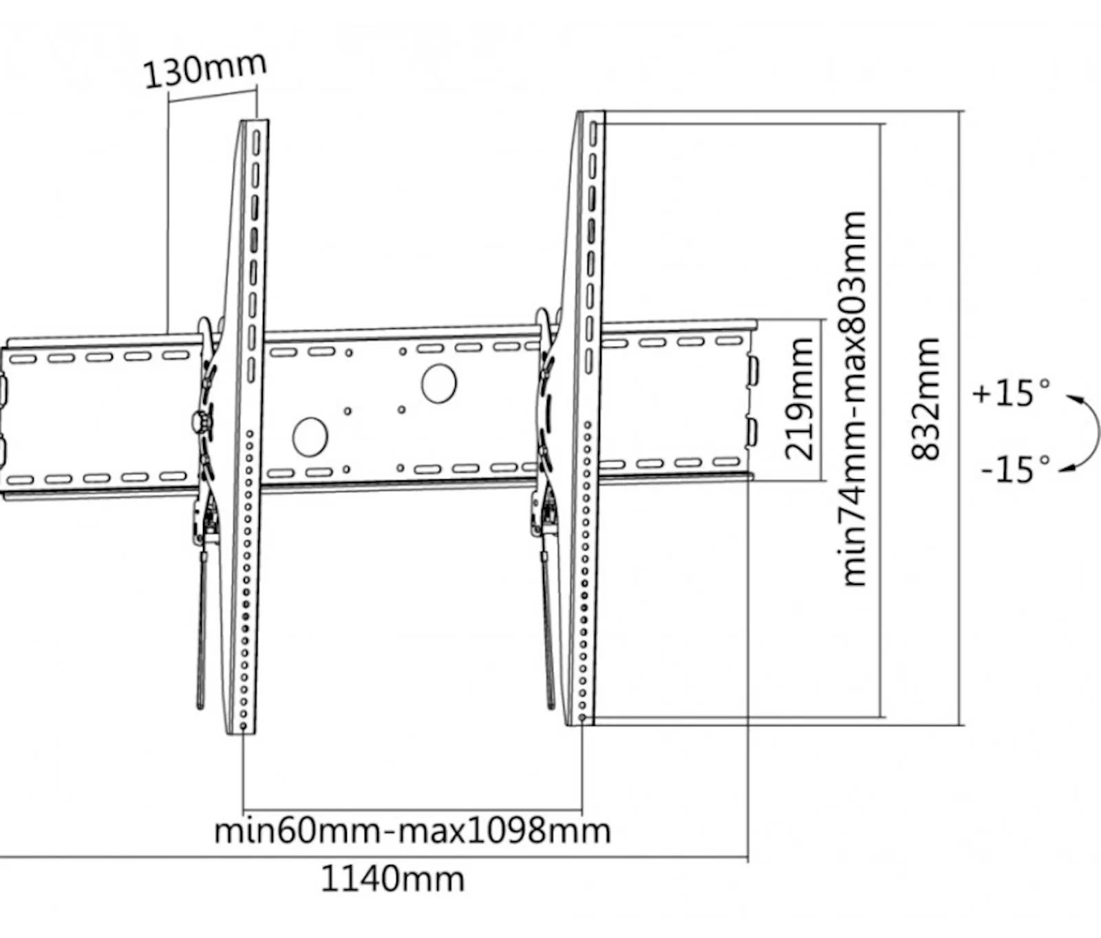Nosač REFLECTA za TV Flat 100-10080T - slika 4