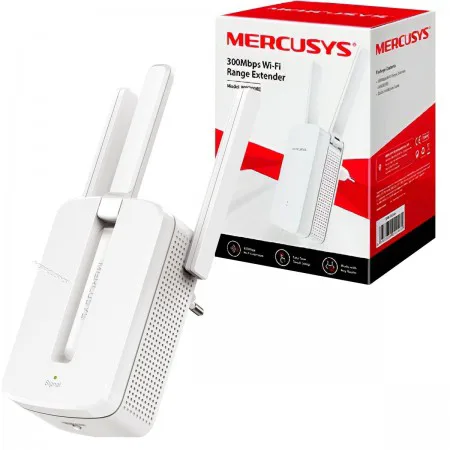 Mercusys 300Mbps Wi-Fi Range Extender, 3 fixed external antennas with MIMO, WPS button - slika 4