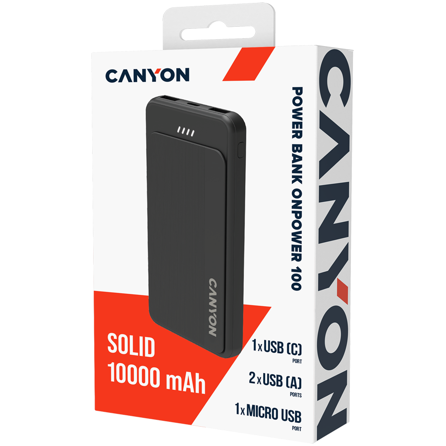 CANYON power bank OnPower 100  10000mAh Black - slika 5