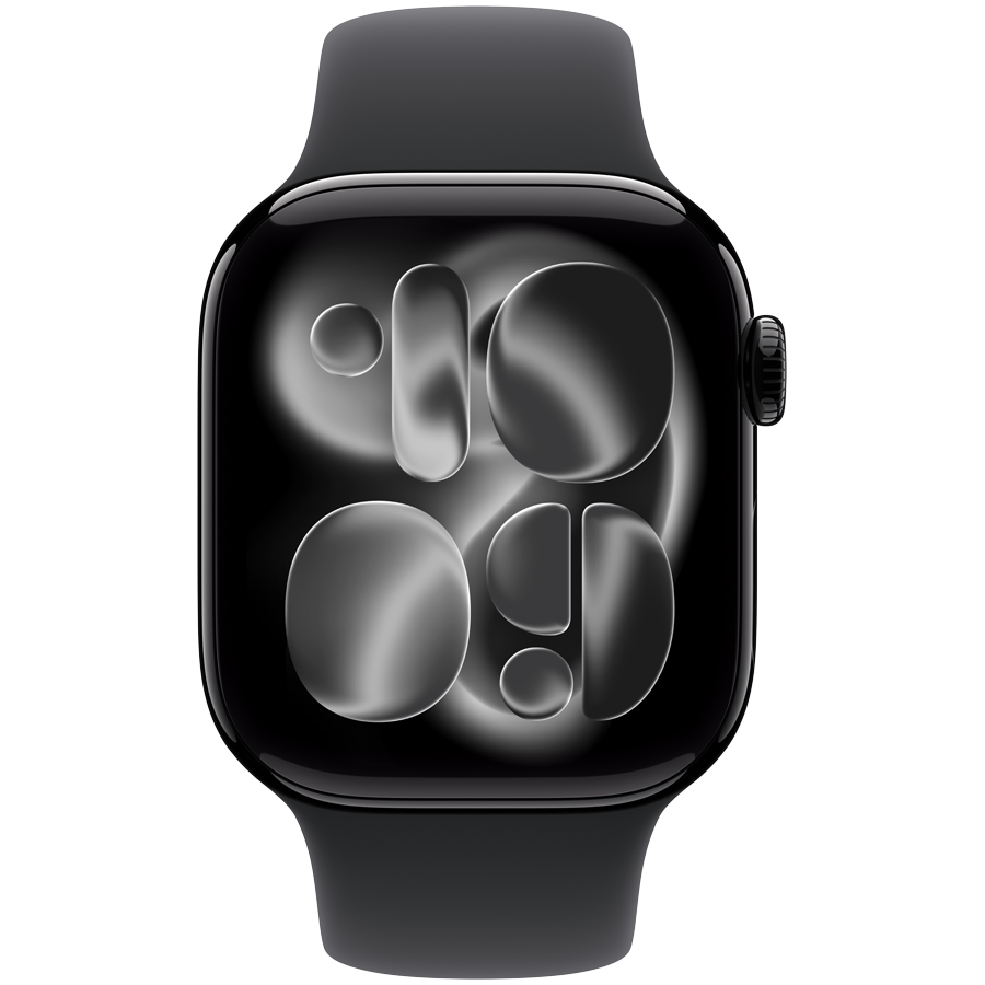 Apple Watch Series 11 GPS 42mm Jet Black Aluminium Case with Black Sport Band - S/M,Model A3331 - slika 2