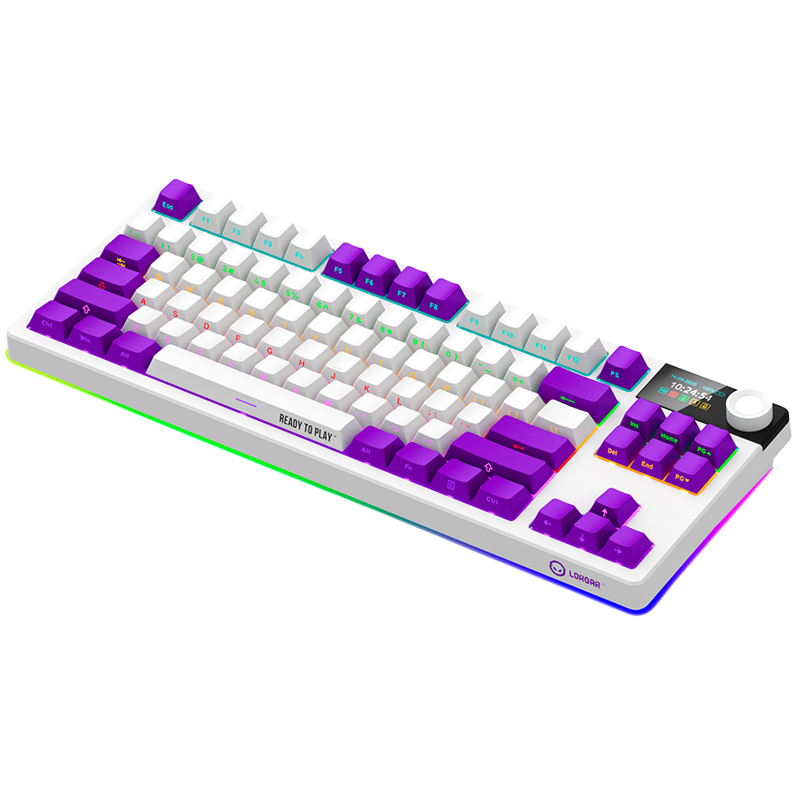 LORGAR KBP70TKLW, Wireless TKL Mechanical Gaming Keyboard Pro, White, EN layout - slika 7