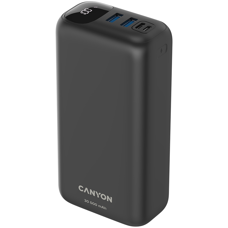 CANYON power bank PB-301 LED 30000 mAh PD 20W QC 3.0 Crni - slika 3