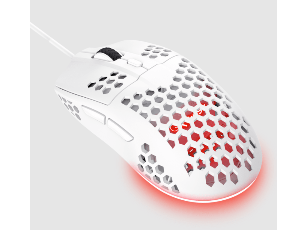 Trust GXT928 Helox RGB gamingmiš, ultra lagan, 6400 dpi,žičani, bijeli - slika 3
