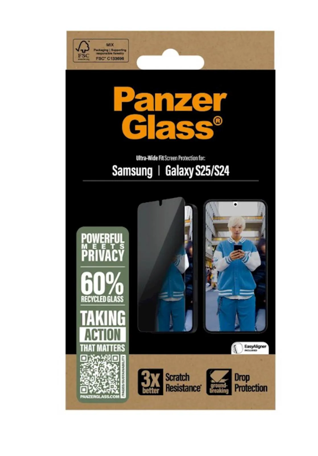ZAŠTITNO STAKLO PANZERGLASS GALAXY S25 Privacy - slika 2