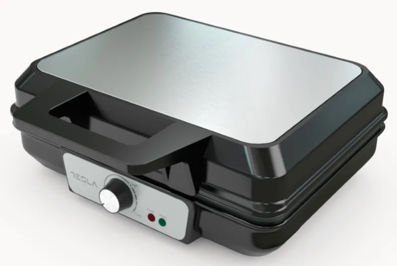 TESLA Waffle Toster WM200BXSnaga 1000 W; Hladna ručka nadodir; Ploče s neljepljivim premazom - slika 2