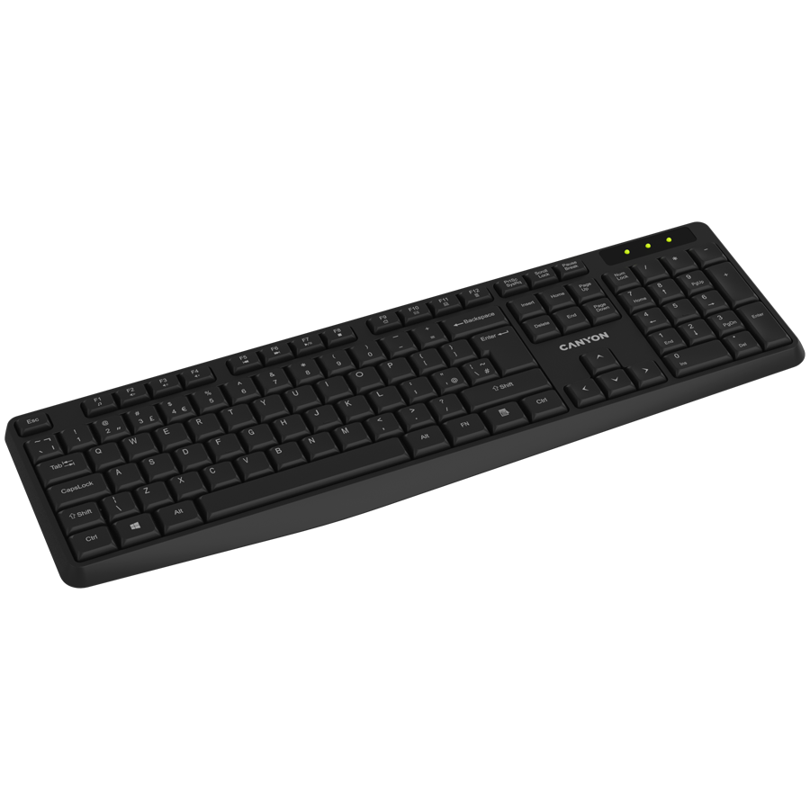 CANYON keyboard KB-W01 Wireless Black - slika 4