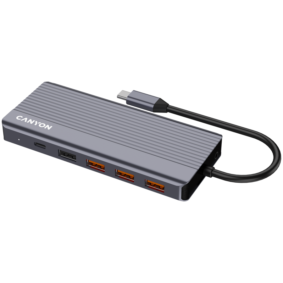 CANYON hub DS-16 13in1 4k USB-C Grey - slika 3