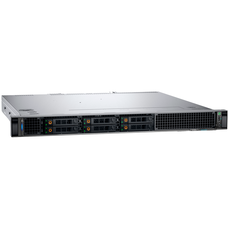 Dell PowerEdge R260, Xeon 6325P (3.5G, 4C/8T, 12M Cache, Turbo) , 6x 2.5" Chassis, 480GB SSD SATA RI, 16GB UDIMM DDR5 5600MT/s, Broadcom 5720 Dual Port 1Gb On-Board LOM, Single 700W, 1U/2U 2/4-Post St - slika 3