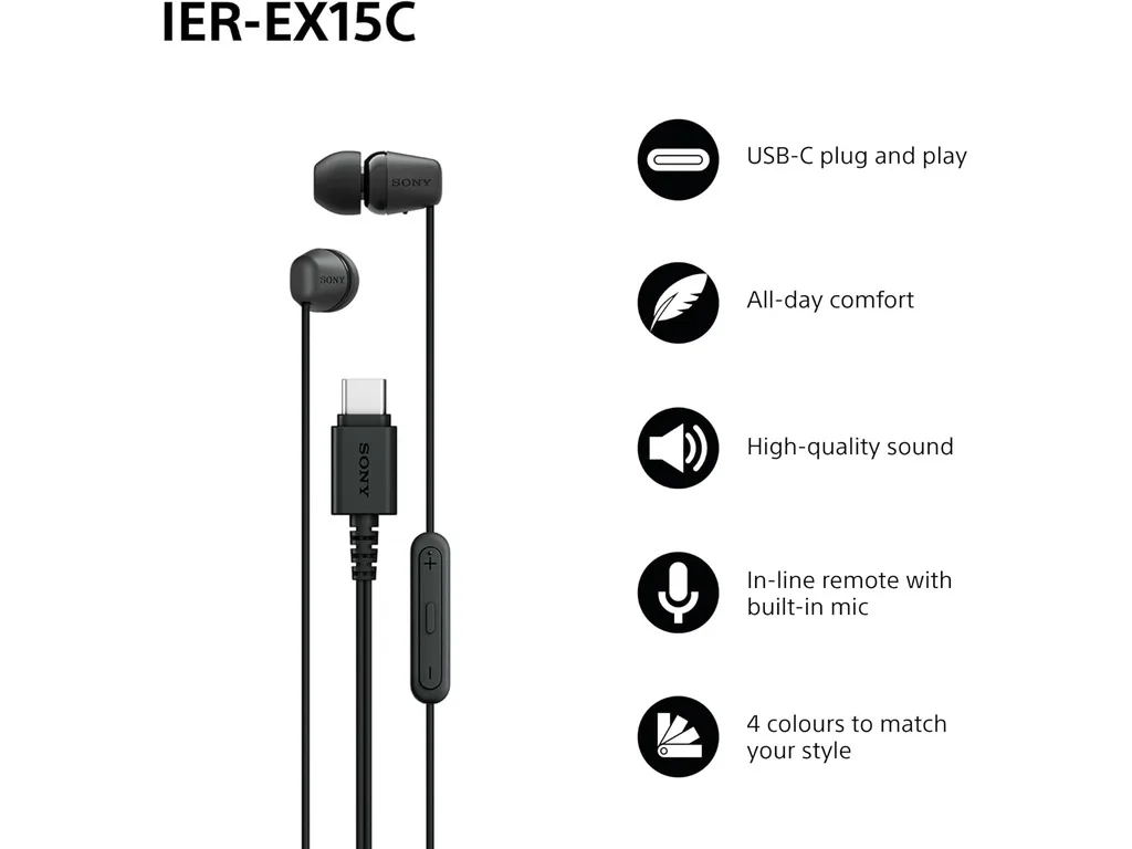 Sony In ear USB-C slušaliceboja crna - slika 2
