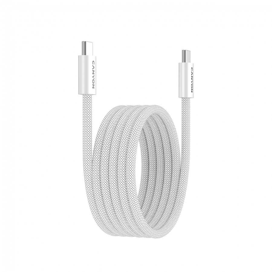CANYON cable OnWire 60MG C-C 60W Magnet Braided 1m White - slika 5