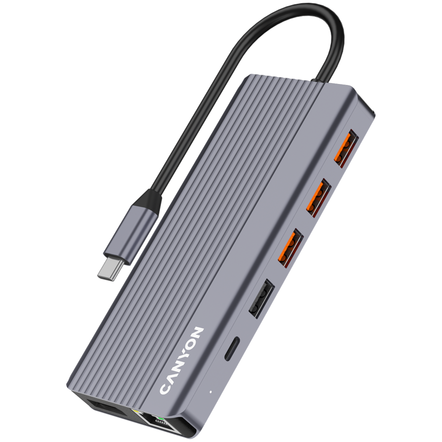 CANYON hub DS-16 13in1 4k USB-C Grey - slika 2