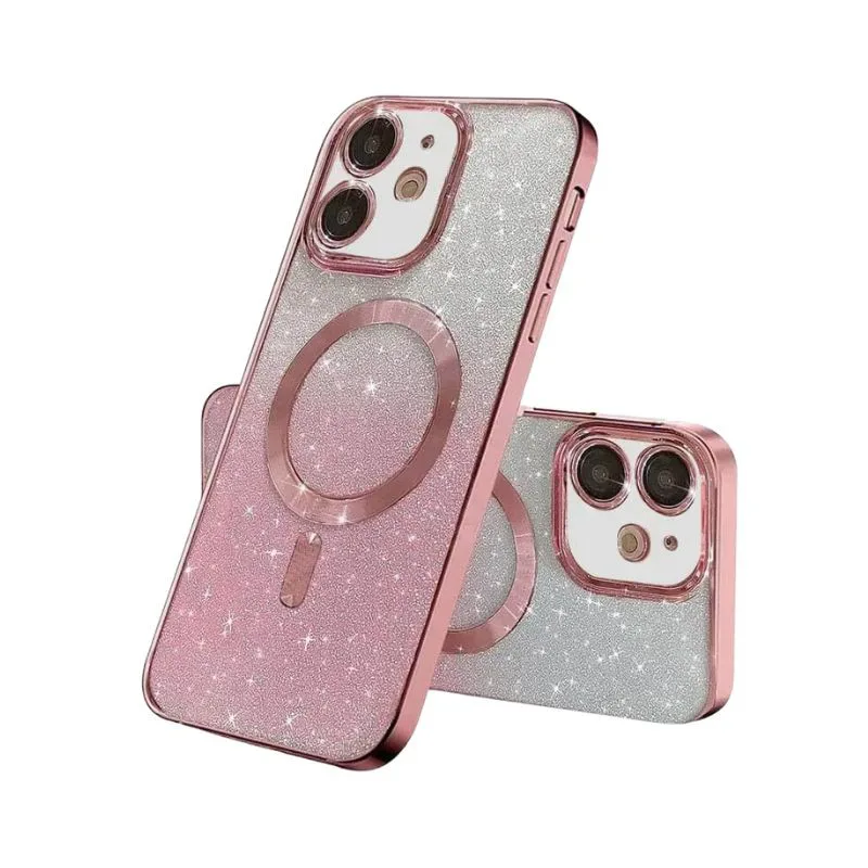 MagSafe glitter maskica iPhone 15 Pink