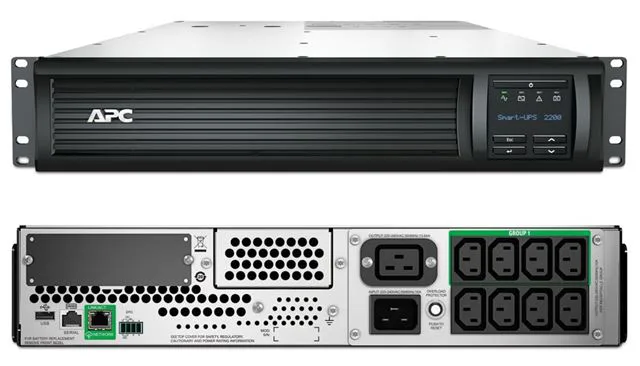 Smart-UPS APC, 2200VA, Rckm 2U, 230V, 8x IEC C13+2x IEC C19, SmartConnect Port+SmartSlot, AVR, LCD - slika 7