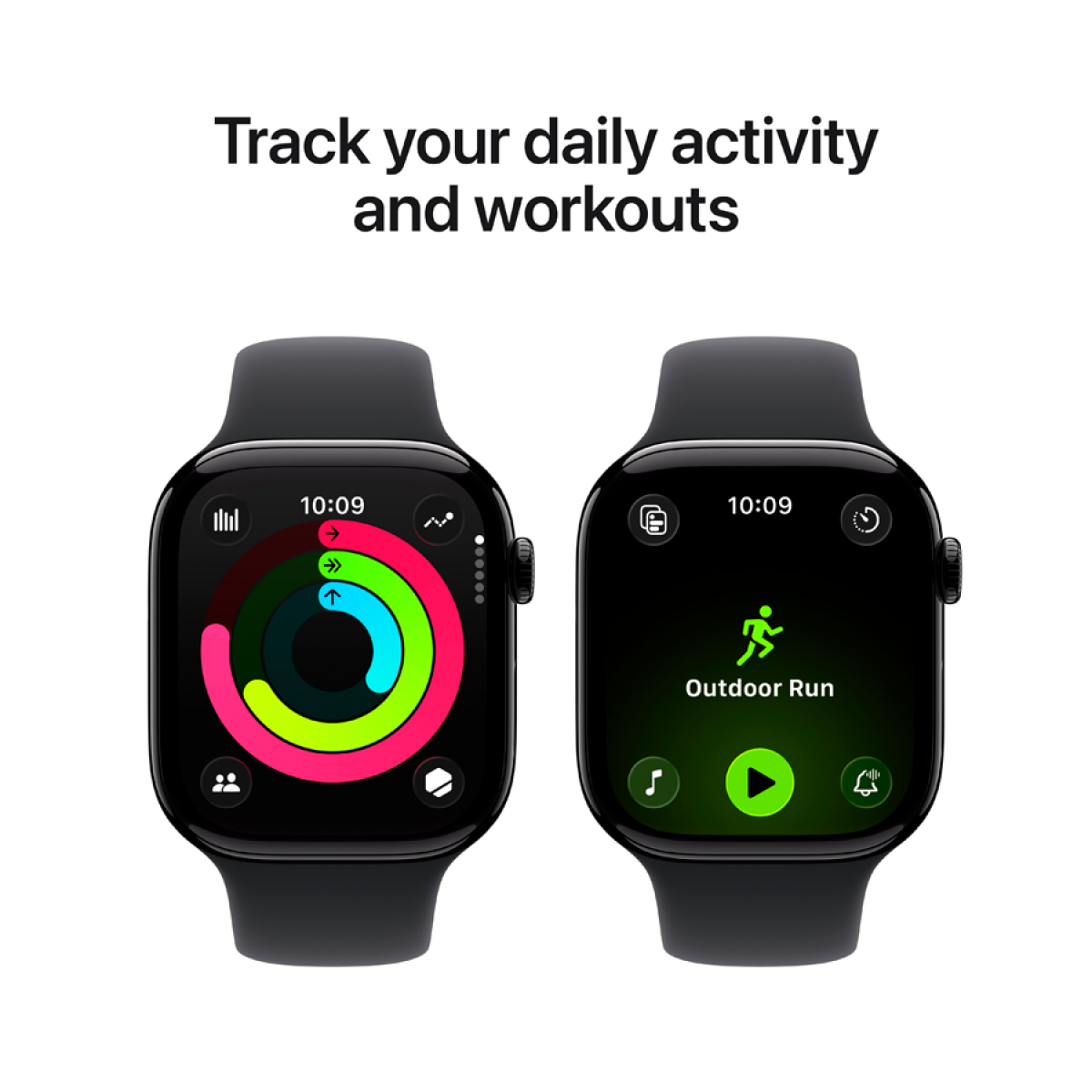 Apple Watch Series 11 GPS 46mm Jet Black Aluminium Case with Black Sport Band - M/L,Model A3333 - slika 8
