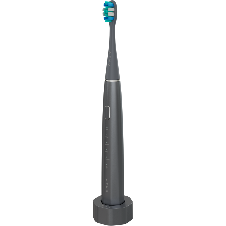 Wireless Tooth Brush, Grey, 3 Brush Heads, 1400mAh, Function: Soft, Clean, Massage, White, Sweep