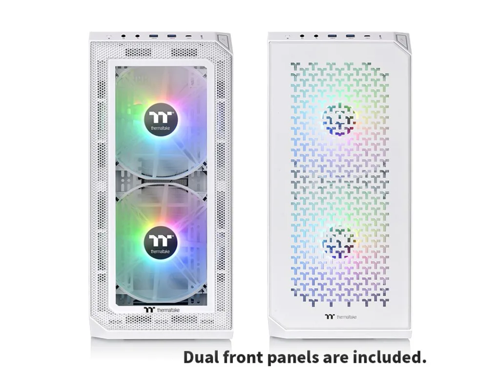 Thermaltake View 300 MX Snow Mid tower, tempered glass 2x 200mm ARGB PWM fan, 1x 120mm ARGB - slika 2