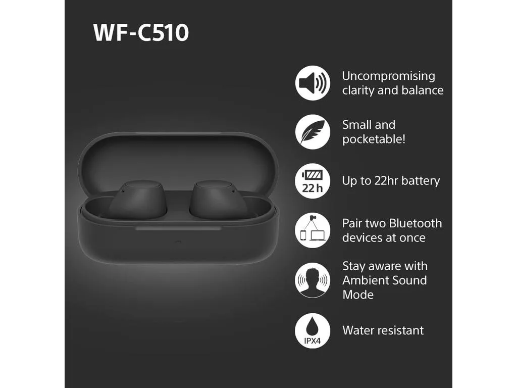 Sony bežične slušalice WF-C51011 sati trajanja baterije,s još 11 sati u kutijici za punjenje; - slika 3