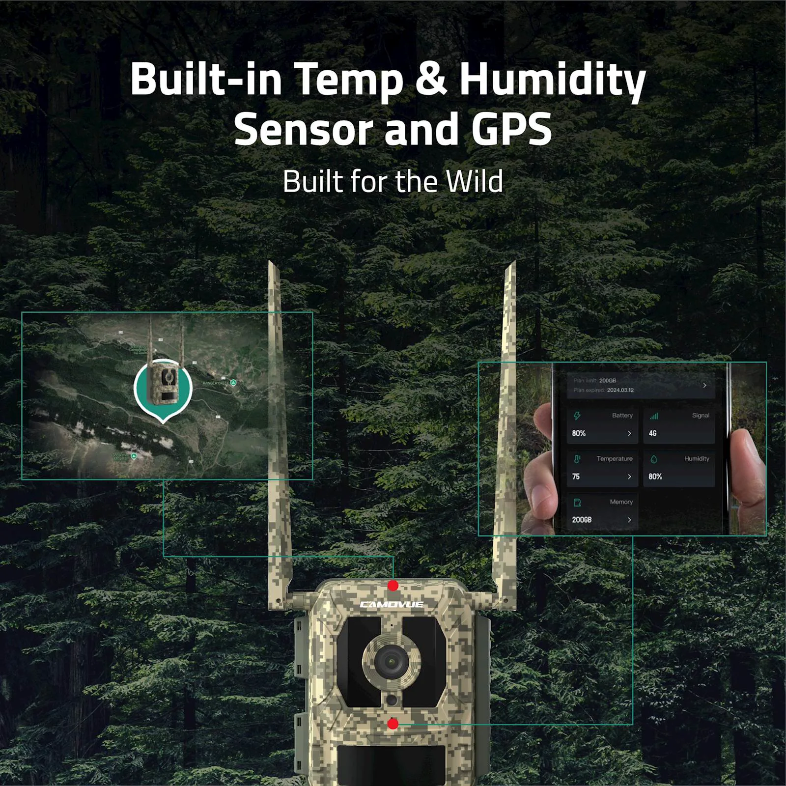 Reolink IP kamera Camovue Talon Serija S130 LTE/GPS, AAA baterije, prepoznaje 12 vrsta životinja - slika 6