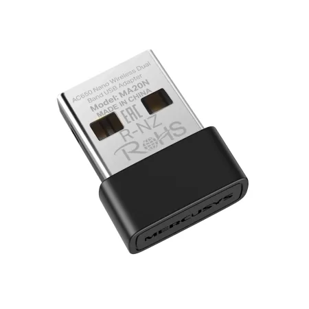 Mercusys MA20N AC650 Nano Wi-Fi USB Adapter, 200 Mbps at 2.4 GHz + 433 Mbps at 5 GHz, 1× Internal Antenna, USB 2.0, Nano Size, WPA3, Plug and Play - slika 3
