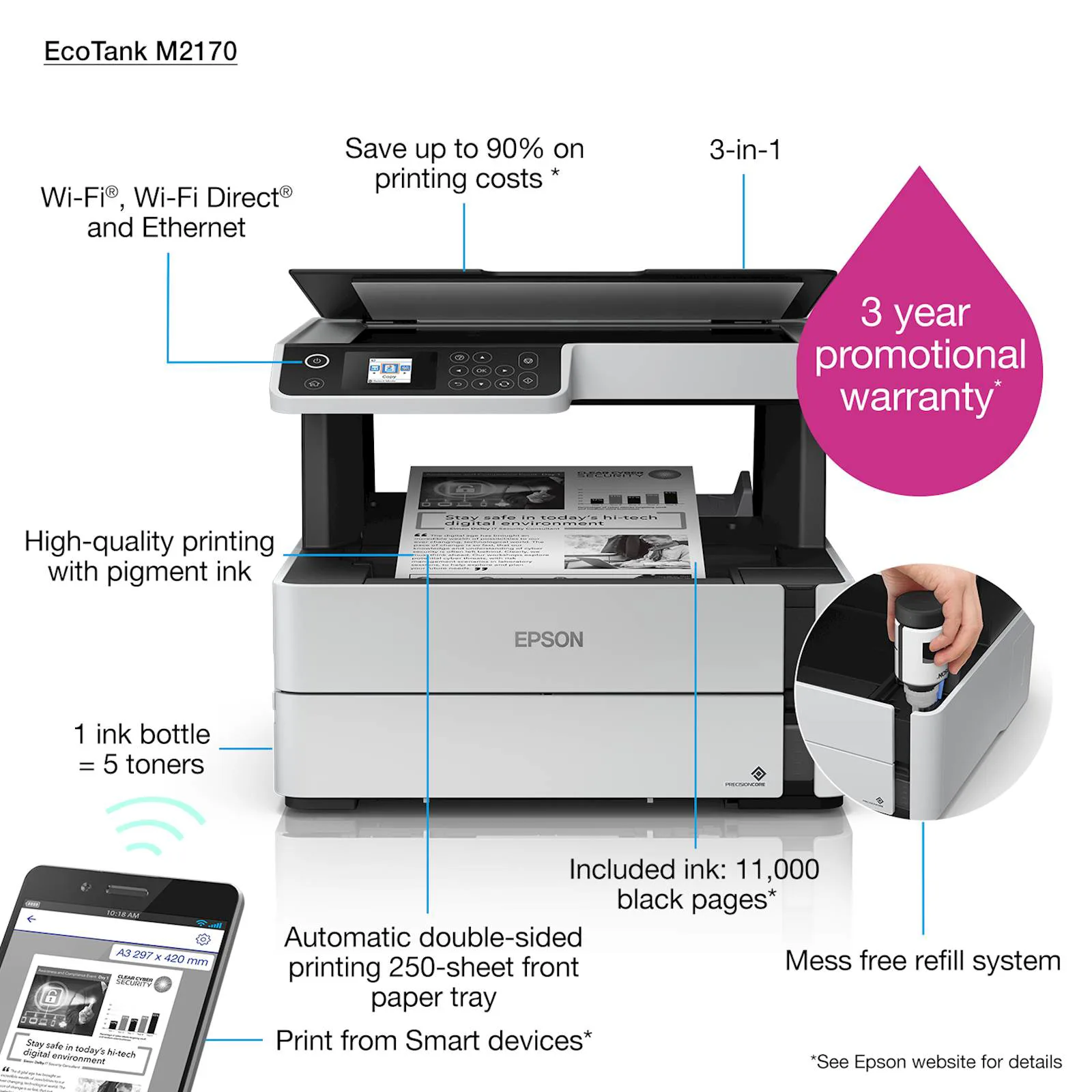 MFP Epson EcoTank M2170 - slika 2