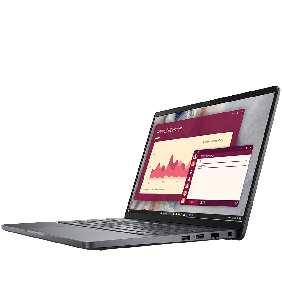 Dell Pro 14 PC14250, 14" FHD+ (1920x1200), Intel Core 5 120U, 1x 16GB DDR5, M.2 512GB SSD, Int GPU, WiFi 6E + BT 5.3, FHD IR Cam, 2x USB 3.2, 1x USB C 3.2, 1x USB C THB4, RJ-45, FgrPr, Backlit kb, 55W - slika 3