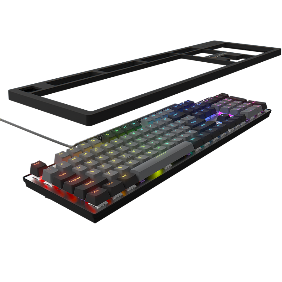 LORGAR Azar 514, Wired mechanical gaming keyboard, RGB backlight, 1680000 colour variations, 18 modes, keys number: 104, 50M clicks, linear dream switches, spring cable up to 3.4m, ABS plastic+metal,  - slika 6
