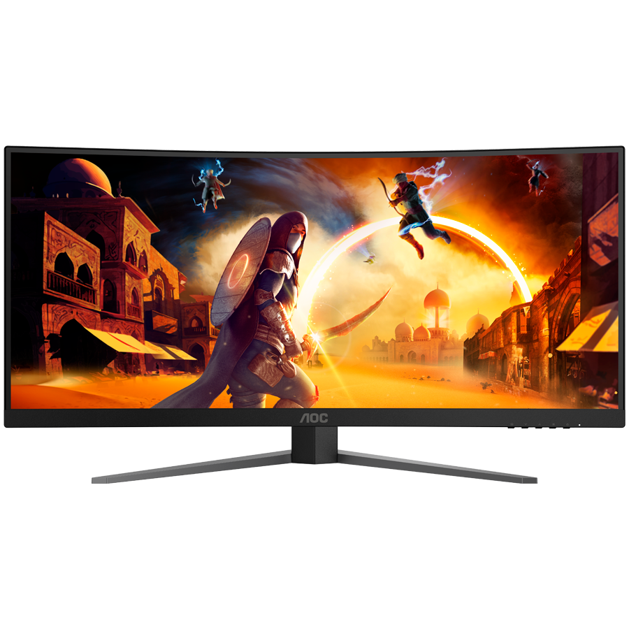 AOC Monitor Gaming CU34G4Z 34" Curved Fast VA, WQHD 3440x1440, 240Hz, 1500R, 1ms, DisplayHDR 400, Adaptive Sync, 2x HDMI 2.1, 1x DP 1.4, USB hub, Ergonomic - slika 2