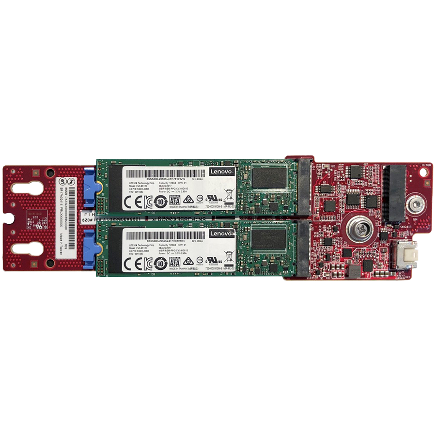 Lenovo ThinkSystem M.2 SATA 2-Bay RAID Enablement Kit (supports 2 SATA drives with RAID); ThinkSystem v2 servers;
