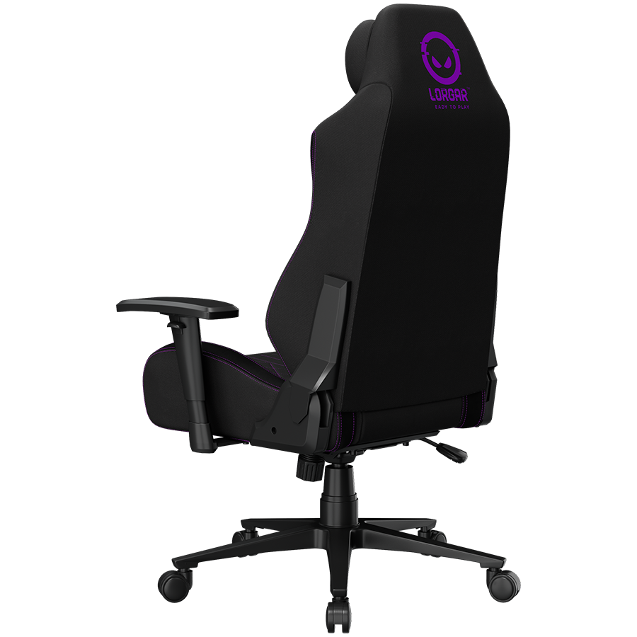 LORGAR CHA41, Ergonomic Gaming Chair Advanced, premium anti-stain fabric, Black/purple - slika 7