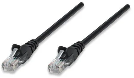 Intellinet prespojni kabl,Cat5e compatible,U/UTP,0.25m,crni