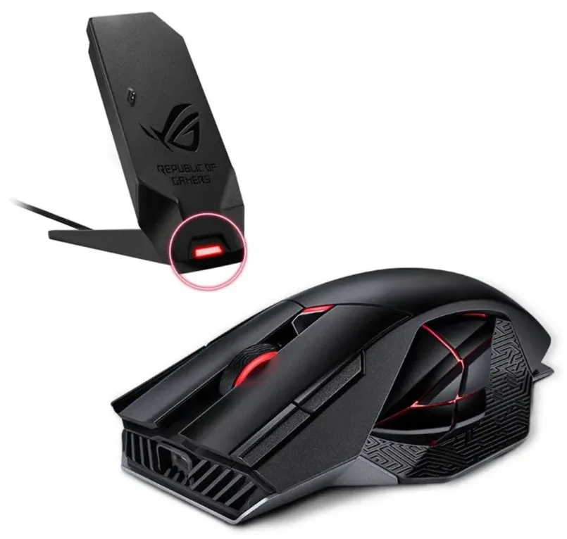 ASUS ROG SPATHA X gaming miš,12 programabilnih tipki, 6 ROGmikro prekidača, 19000 dpi, wireless - slika 3