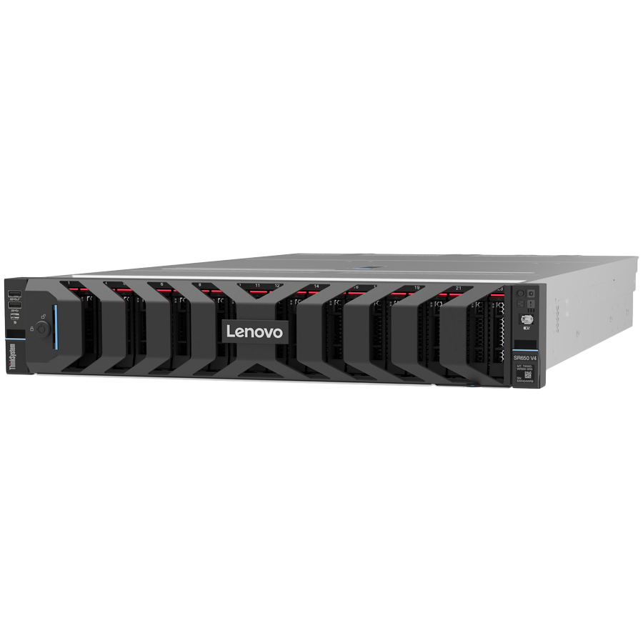 Lenovo ThinkSystem SR650 V4,1xIntel Xeon 6515P (16C 2.3GHz 150W), 1x32GB (2Rx8),RAID 940-8i 4GB Flash PCIe Gen4 12Gb Adapter, 2x1 300W, 24x2.5" Chassis(Standard)