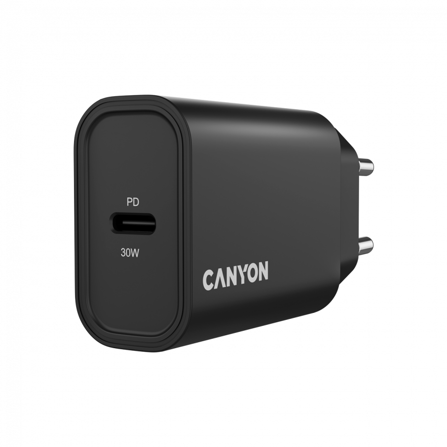 CANYON charger OnCharge 30CL Max Power 30W 1xPD EU Black - slika 5