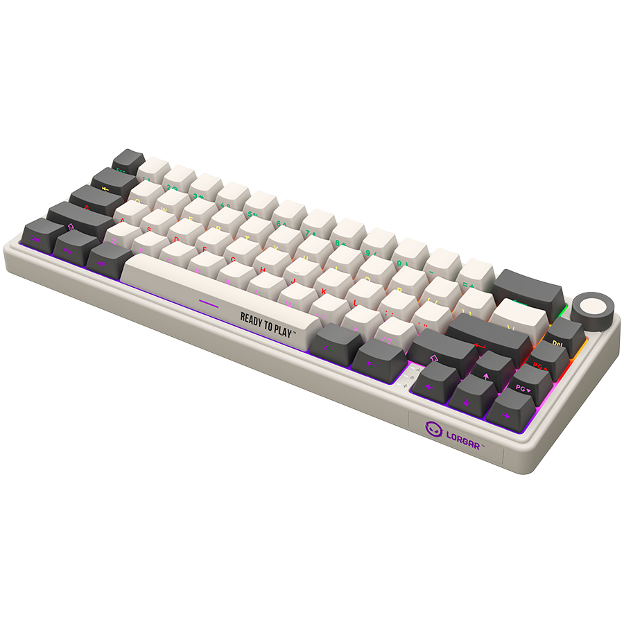 LORGAR KBP70MW, Wireless 65% Mechanical Gaming Keyboard Pro, Beige, CZ/SK layout - slika 7