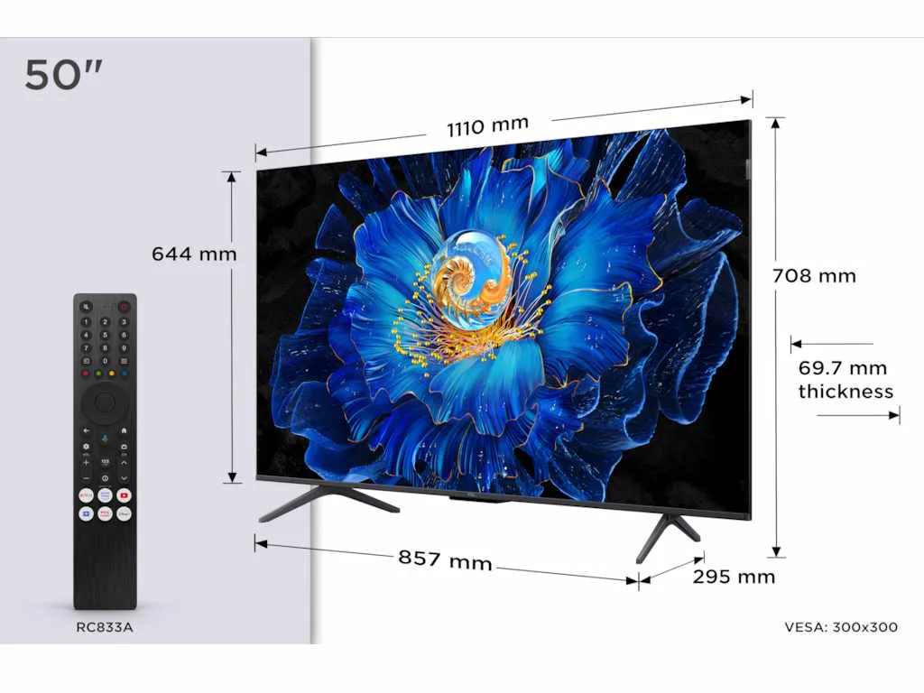 TCL 50"C6KS 4K QD-Mini LED TV60Hz Google TV; Game Master;Dolby Atmos; Onkyo 2.1;  HDR Premium; - slika 3