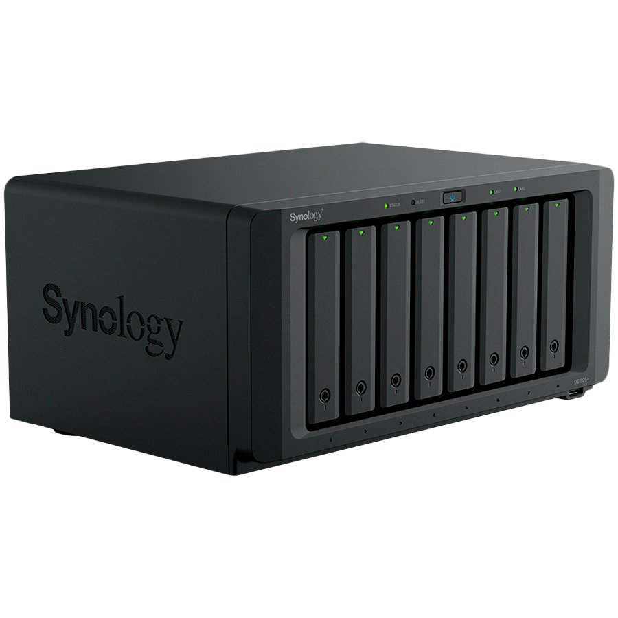 Synology DiskStation DS1825+, Tower, 8-BAY 3.5'' SATA HDD/SSD,  2xM.2 2280 NVMe SSD, CPU AMD Ryzen Quad-Core 2.2 GHz, 8GB DDR4, 2xRJ-45 2.5GbE LAN Port, 3xUSB 3.2, 2 x USB-C expansion ports (Expandabl - slika 6
