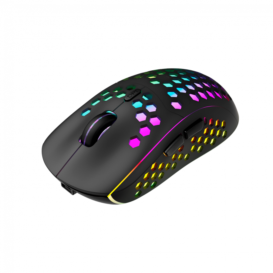 Canyon 7keys Gaming 2.4G wireless mouse, KA8 sensor, DPI up to 1600, rubber coating on panel, Huano 1million switch, 45cm PVC cable, ABS material. 400mAh battery, size: 125.8*63.7*41mm, weight: 95g, B - slika 2