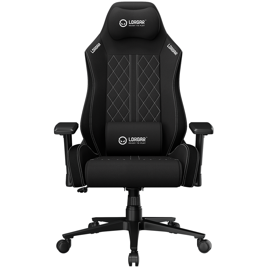 LORGAR CHA41, Ergonomic Gaming Chair Advanced, premium anti-stain fabric, Black/white