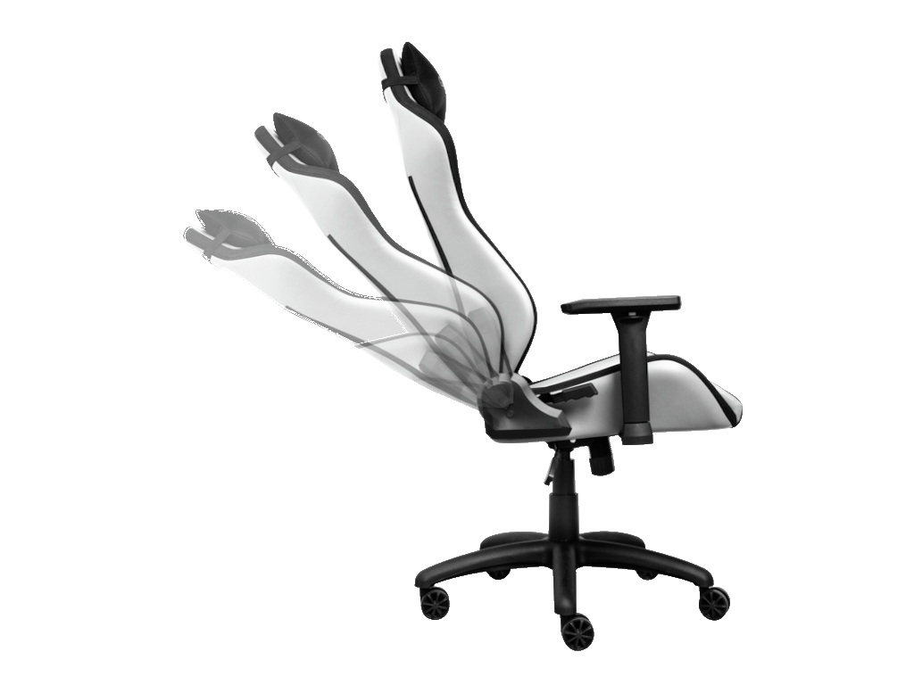 Trust GXT 714W gaming stolica RUYA, crno-bijela, udobna,podesiva, ergonomska, eko materijal - slika 2