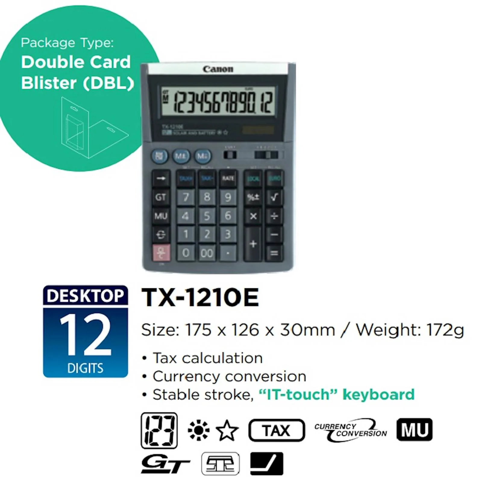 Kalkulator CANON TX-1210E - slika 4