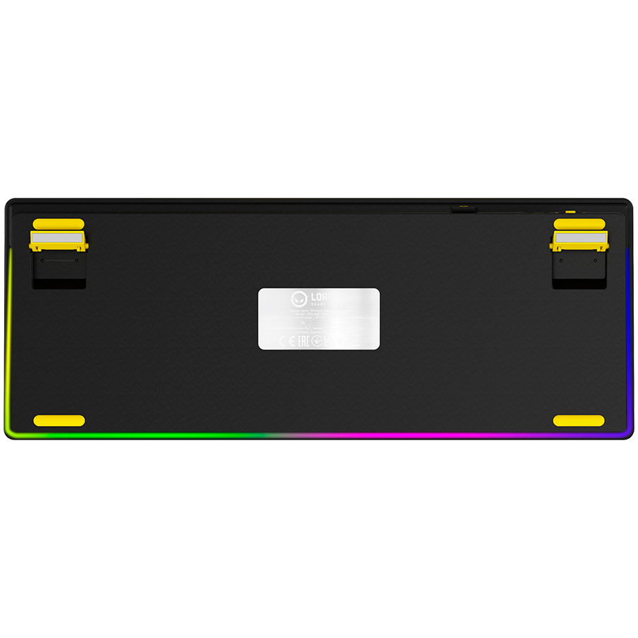 LORGAR KBP70TKLW, Wireless TKL Mechanical Gaming Keyboard Pro, Black/yellow, EN layout - slika 8