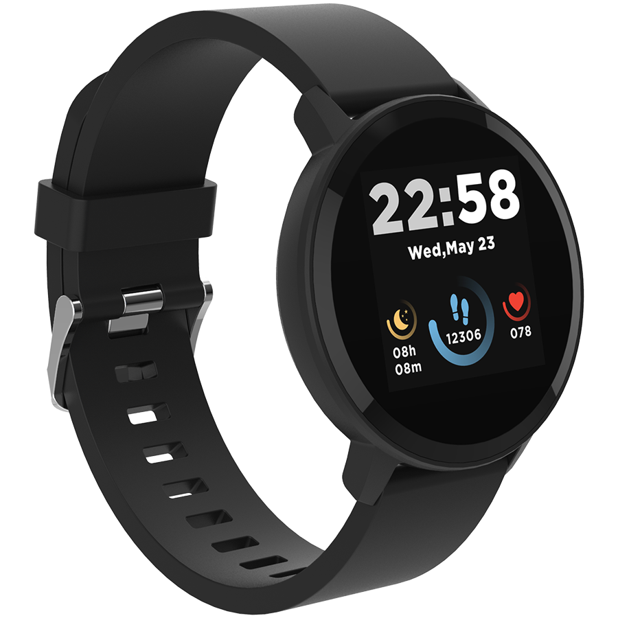 CANYON Lollypop SW-63, Smart watch, 1.3inches IPS full touch screen, Round watch, IP68 waterproof, multi-sport mode, BT5.0, compatibility with iOS and android, black, Host: 25.2*42.5*10.7mm, Strap: 20 - slika 2