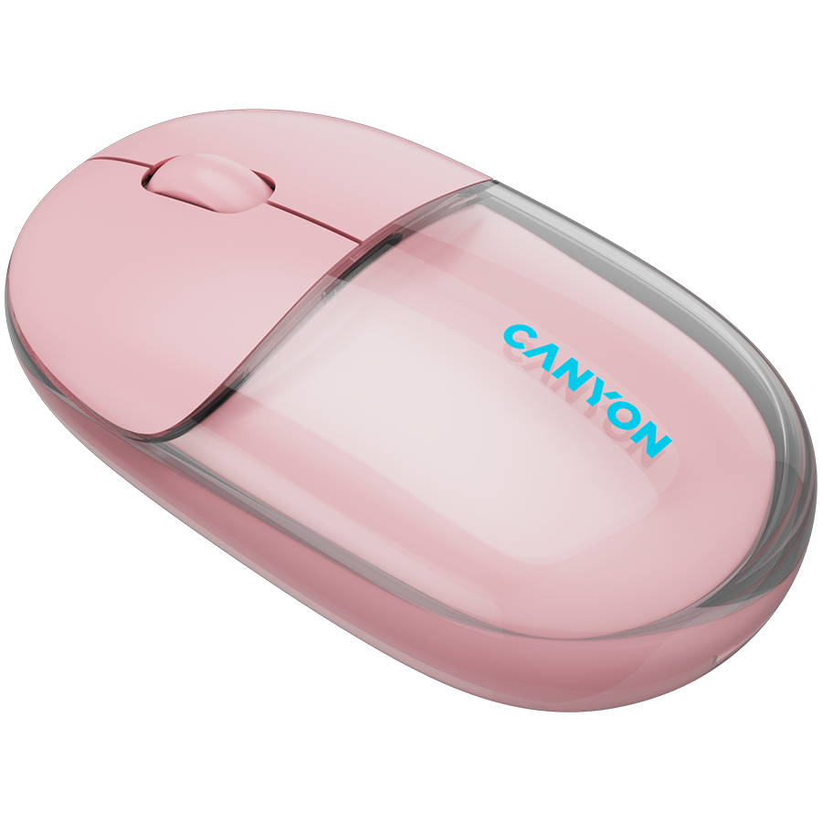 CANYON mouse OnClick 24 BT/ Wireless Transparent/Pink - slika 3