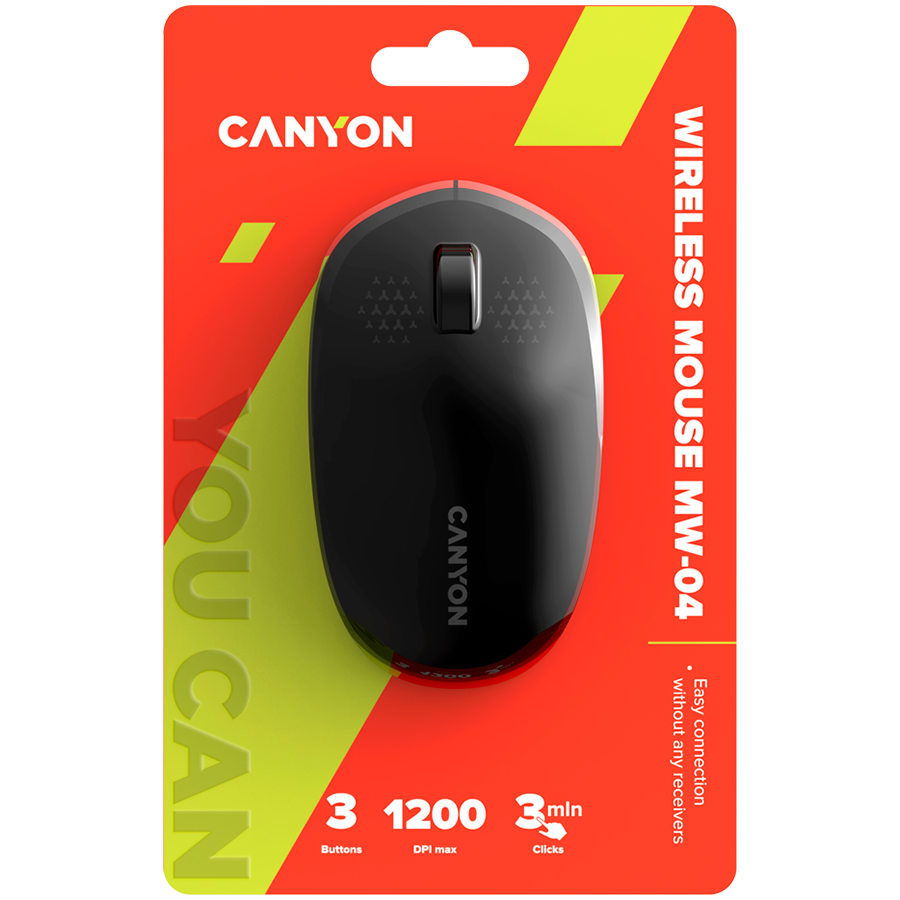 CANYON mouse MW-04 3buttons BT Wireless Black - slika 6