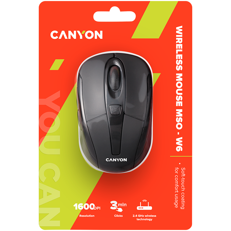 CANYON mouse MSO-W6 Wireless Black - slika 5