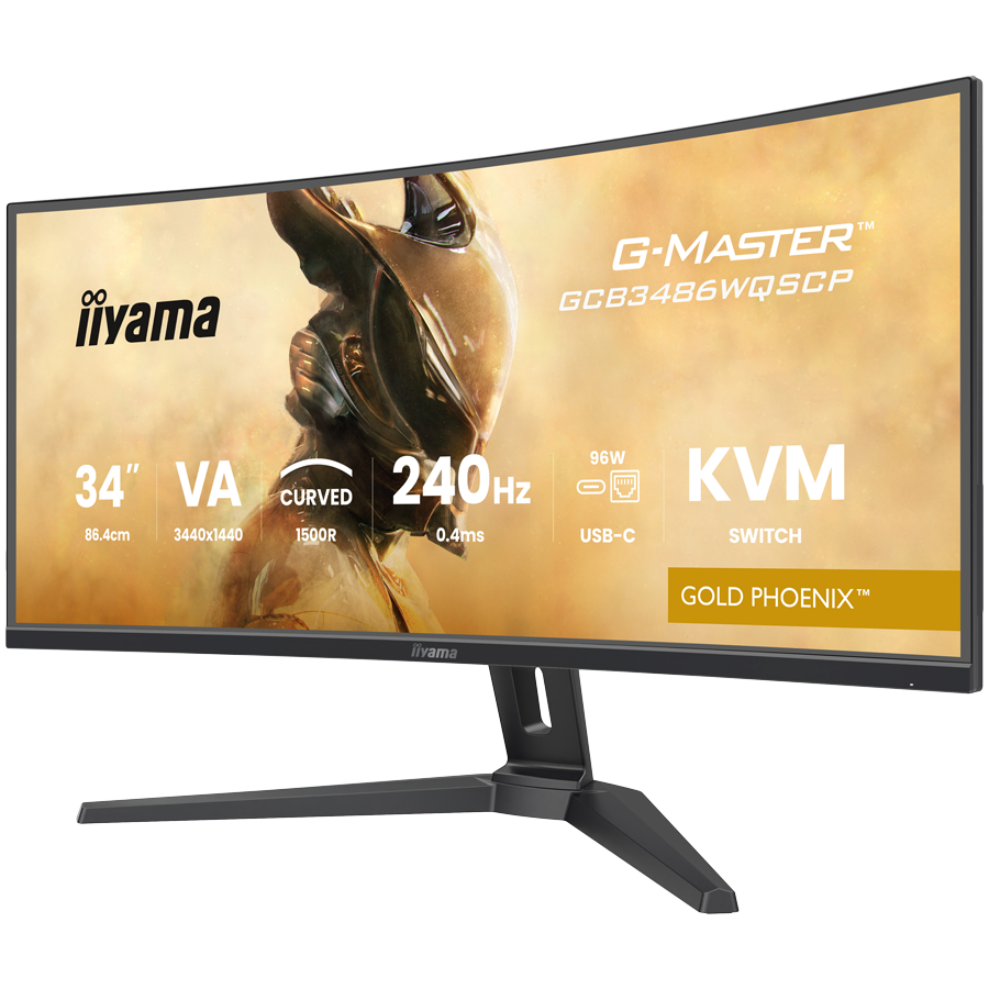 34" UW VA-panel, Curved Gaming 1500R,G-Master Gold Phoenix, 3440x1440-240Hz (21:9),0,4ms (MPRT),500cdm HDR400,FreeSync Premium,Speakers,2xHDMI (2.1) VRR/ALLM,2xDisplayPort, USB-C DOCK (LAN/KVM/95W PD) - slika 3