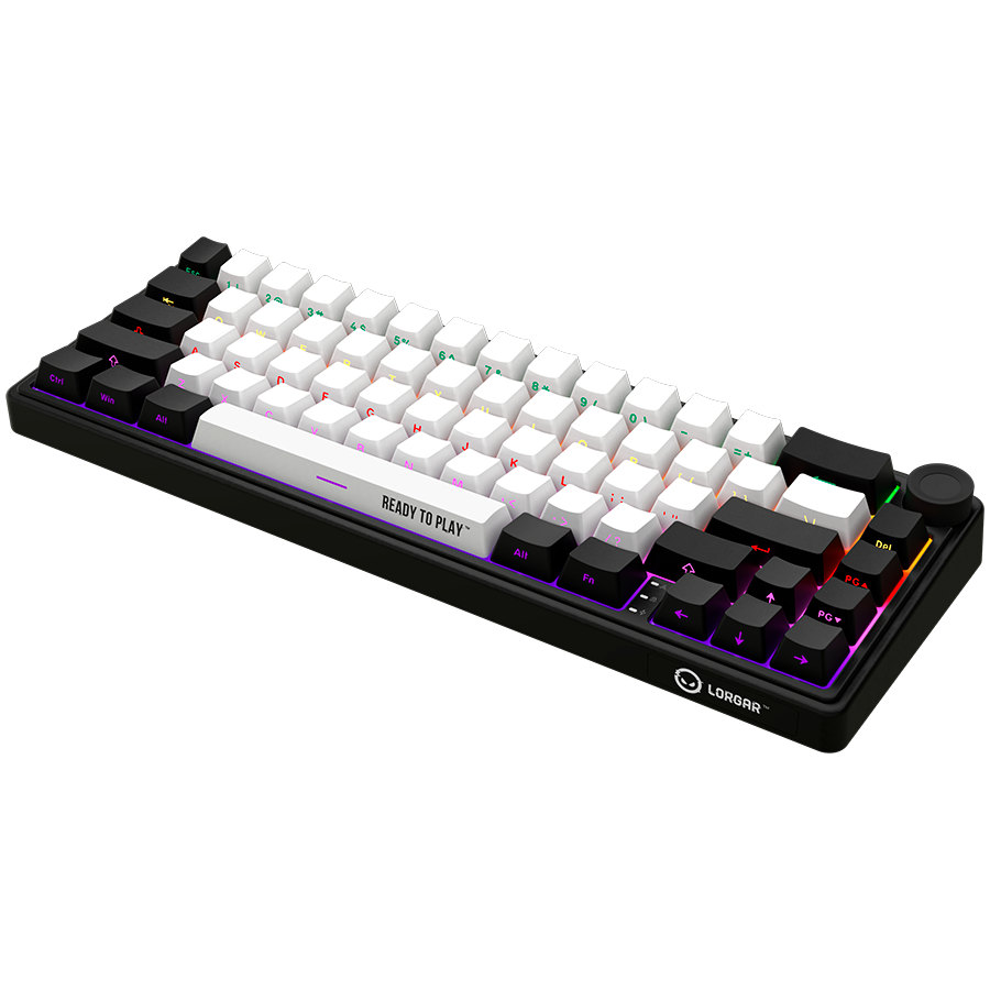 LORGAR KBP70MW, Wireless 65% Mechanical Gaming Keyboard Pro, Black/red, EN layout - slika 7